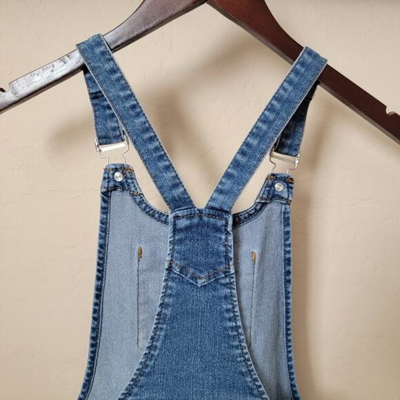 Jessica Simpson Embroidered Denim Short Overalls - Picture 8 of 14
